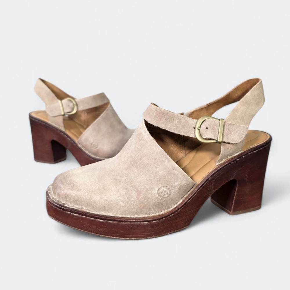 BORN Delvyn Women's Clogs Size  10 Heeled Sandals